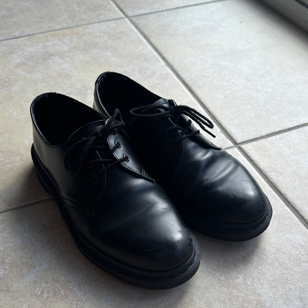 Dr. Marten Women’s Black Leather Oxfords